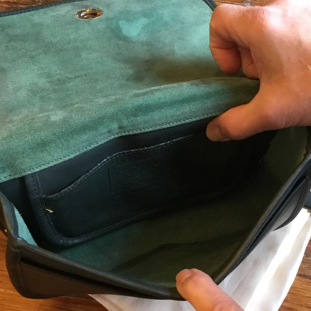 Vintage Dark Green Casino Bag - Picture 7 of 8